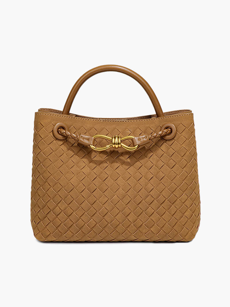 Frauke | Geflochtene Damen-Tasche aus Wildleder