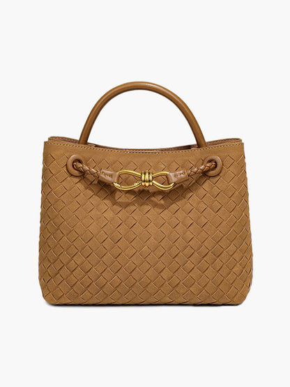 Frauke | Geflochtene Damen-Tasche aus Wildleder