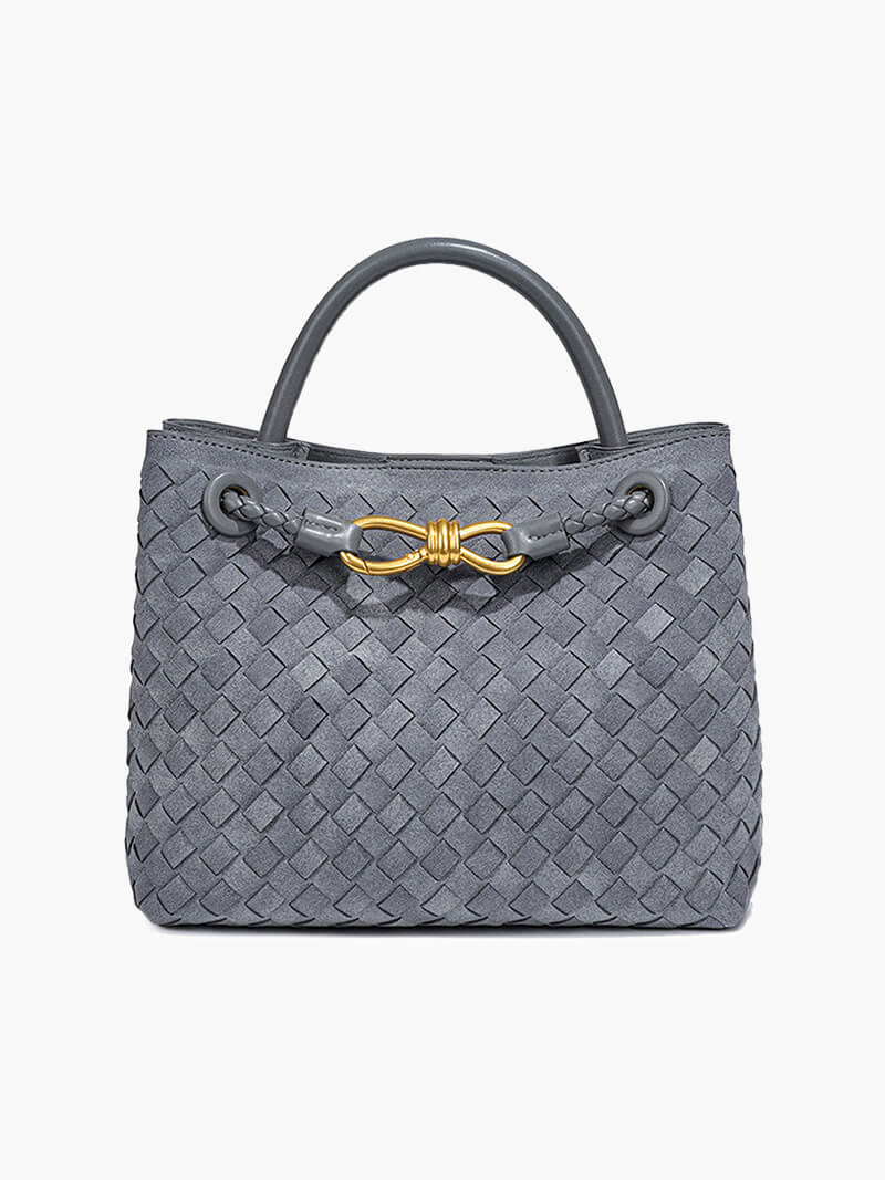 Frauke | Geflochtene Damen-Tasche aus Wildleder