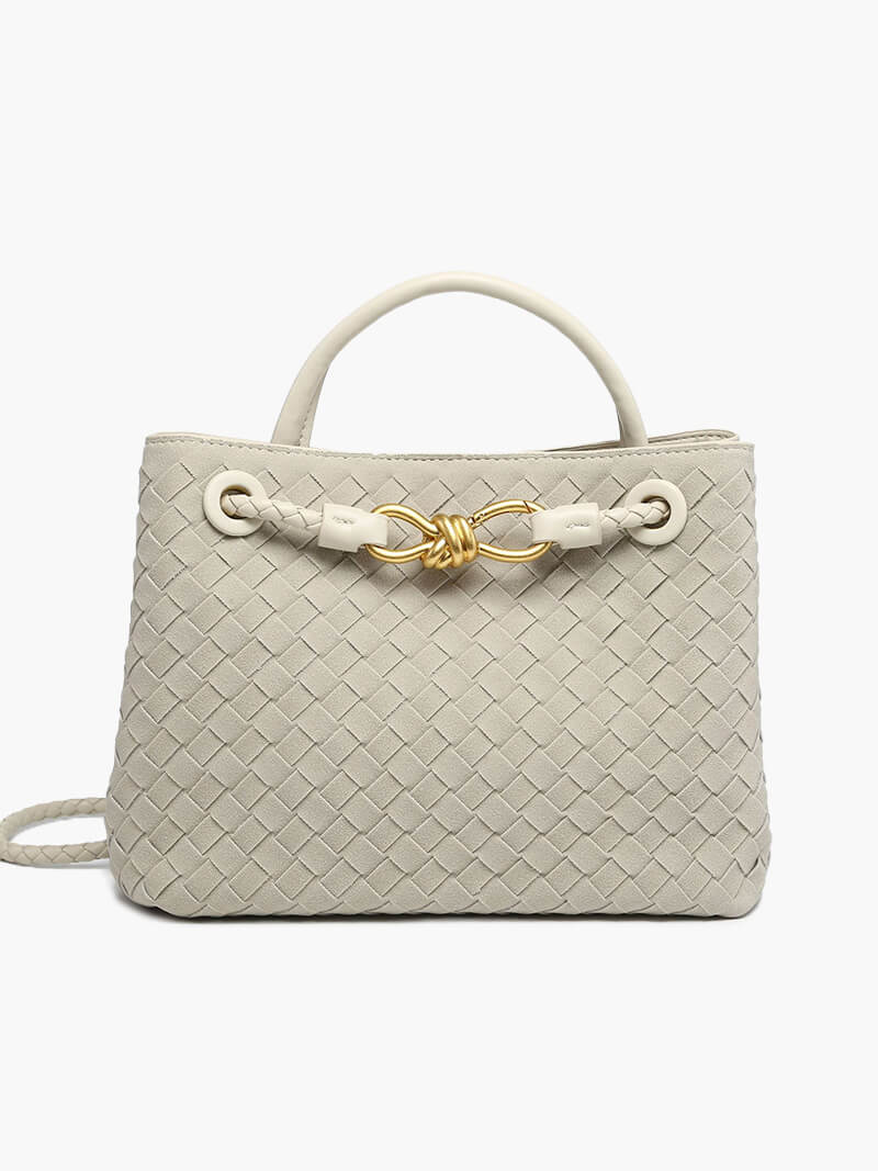 Frauke | Geflochtene Damen-Tasche aus Wildleder