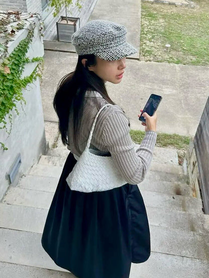 Liese | Schultertasche mit geflochtenem Design