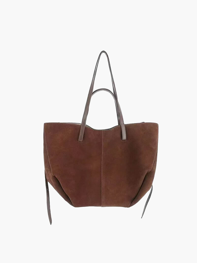 Pauline | Geräumige Damen-Shopper-Tasche aus Wildleder