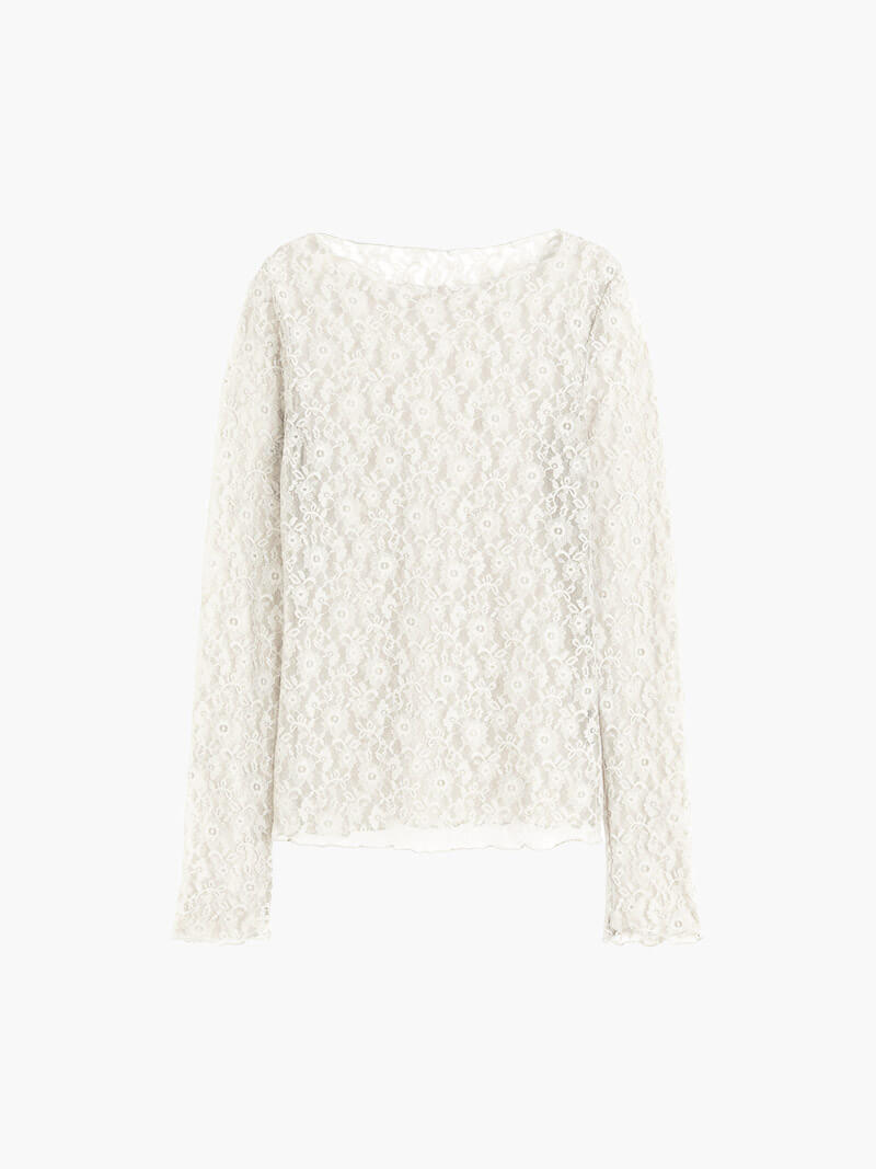 Selina | Langarm-Spitzenoberteil
