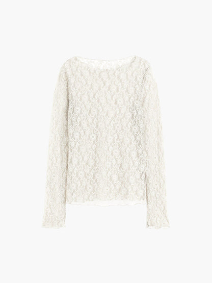 Selina | Langarm-Spitzenoberteil