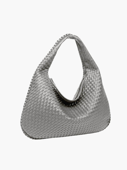 Charlyne | Große geflochtene Hobo-Tasche
