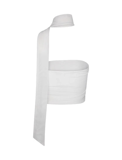 Helga | Minimalistisches Sommer-Style ärmelloses Neckholder Top