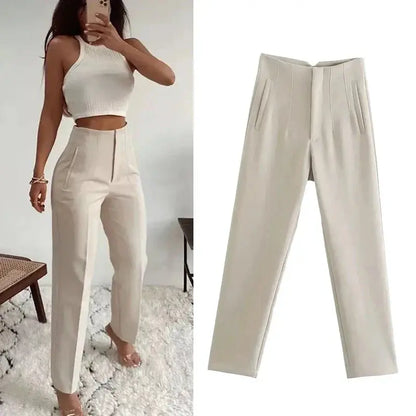 Isabell | High-Waisted Plissee-Hosen