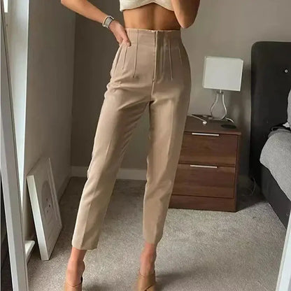 Isabell | High-Waisted Plissee-Hosen