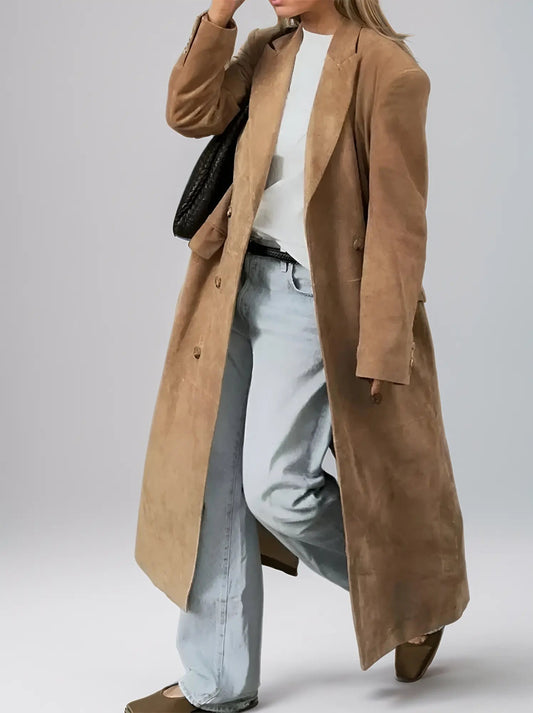 Elena | Suede Trenchcoat