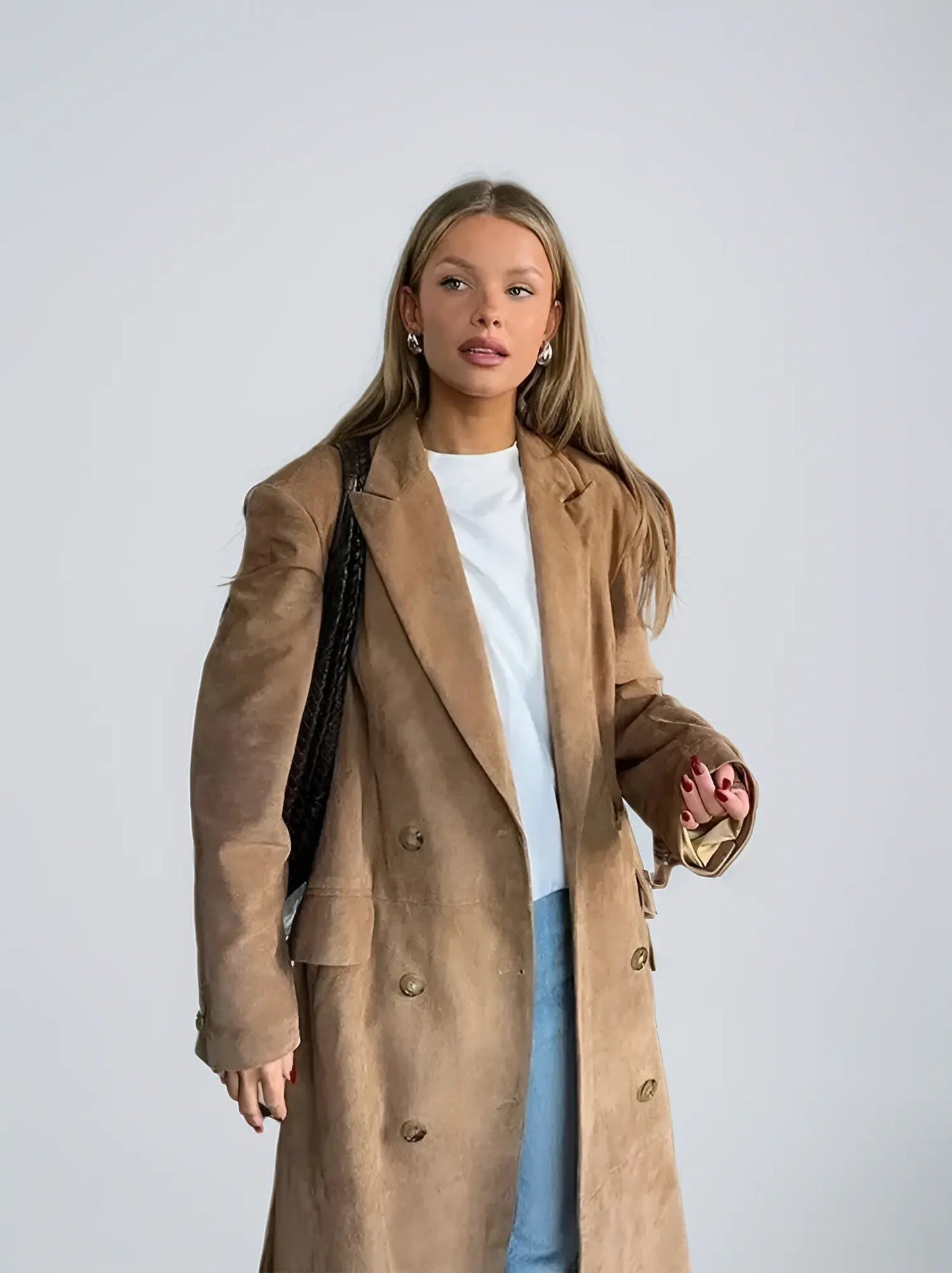 Elena | Suede Trenchcoat