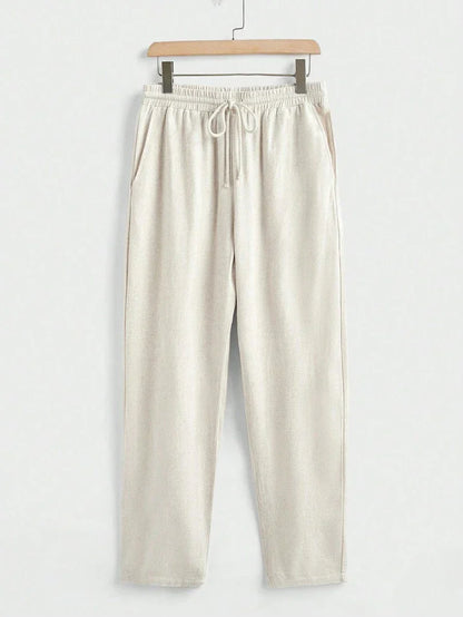 Minimalistisches Herren-Set | Kurzarmhemd mit Stehkragen & Hose