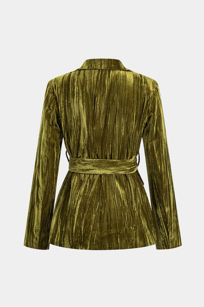 Amelie | Samtjacke mit Bindegürte