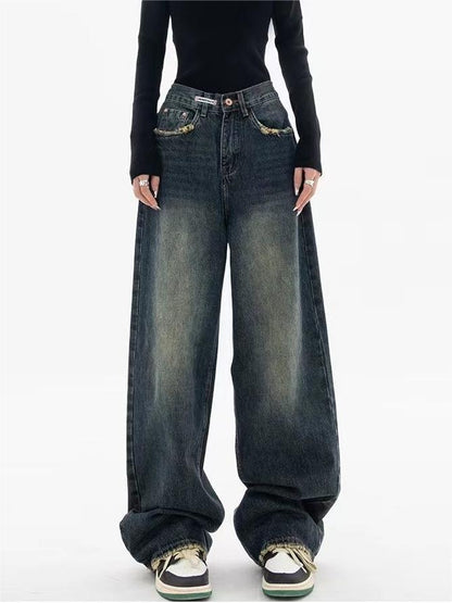 Vintage Baggy Jeans mit Wasch-Effekt – Moderner 90er-Look mit entspannter Passform