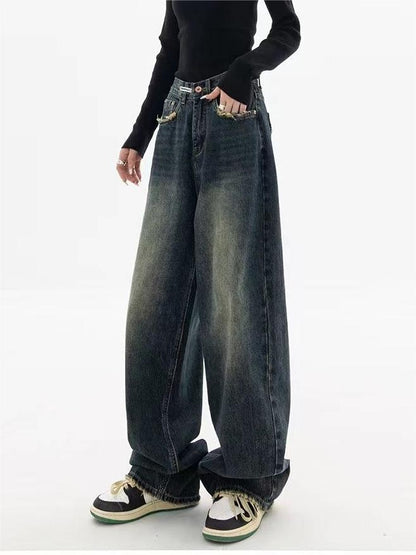 Vintage Baggy Jeans mit Wasch-Effekt – Moderner 90er-Look mit entspannter Passform