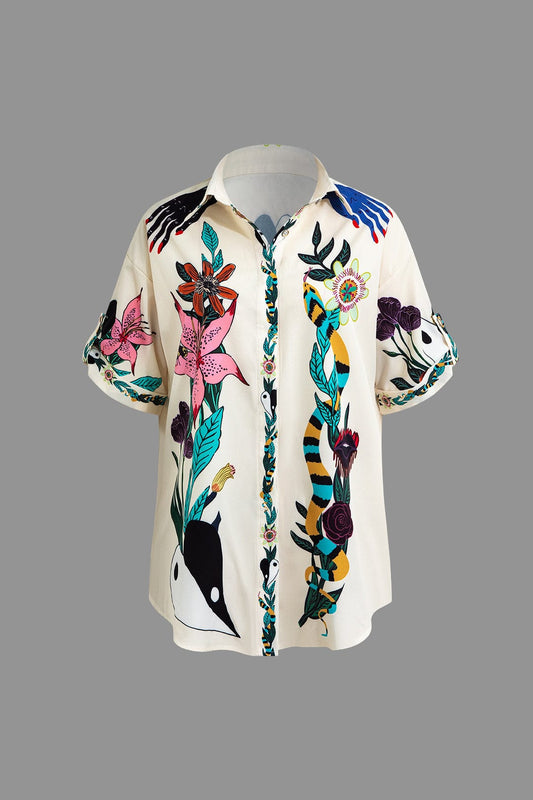 Anneliese | Künstlerisches Zweiteiler-Set mit Kunst-Print & Statement-Design