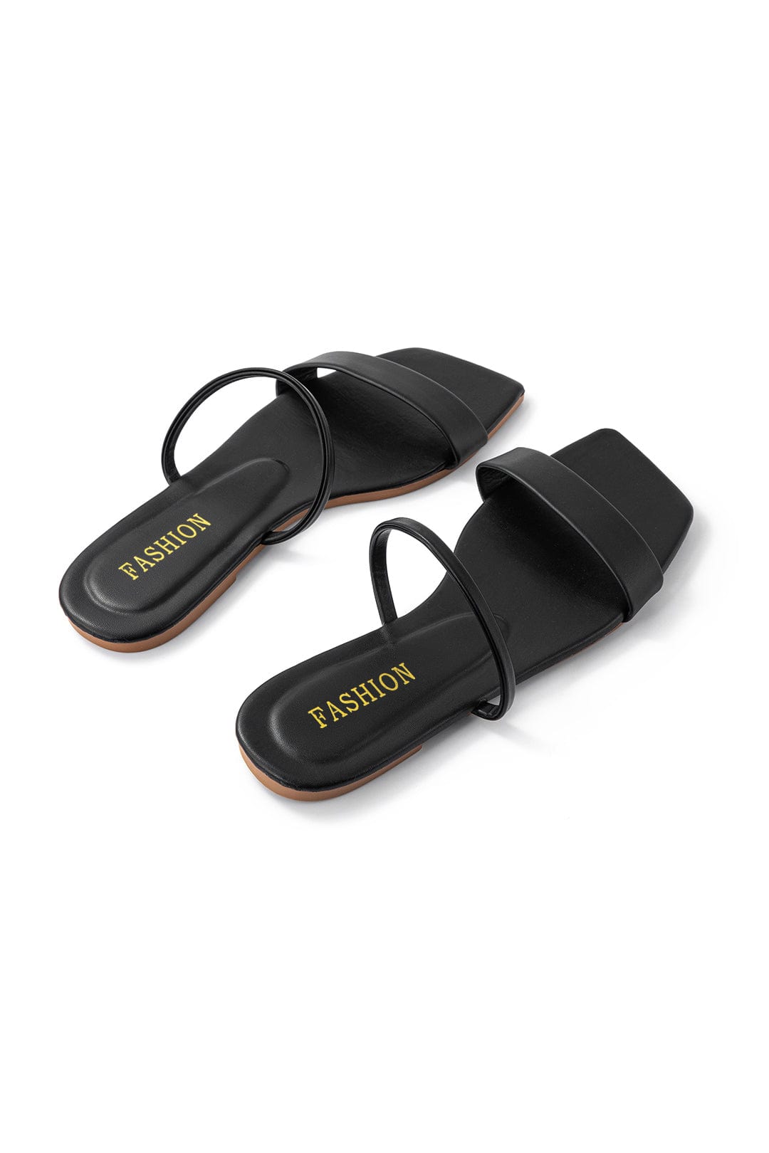 Stilvolle schwarze Sandalen mit minimalistischem Design