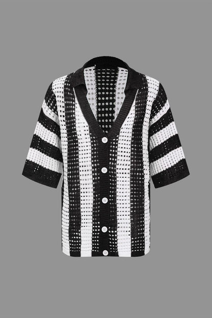 Noemi | Stylisches Häkel-Zweiteiler-Set mit Streifenmuster