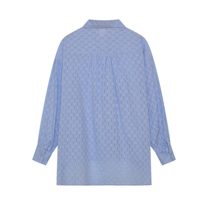 Leichter Zweiteiler aus Baumwollmix – Oversize Bluse & Shorts für Damen