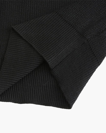 Aaron | Cozy halbem Reißverschluss Herren Gerippt Strickpullover mit Polokragen