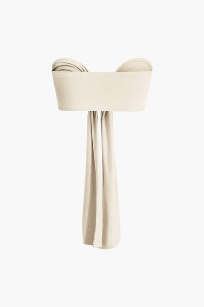 Lara | Elegantes Zweiteiler-Set mit Schleifen-Bandeau & Weitbein-Hose