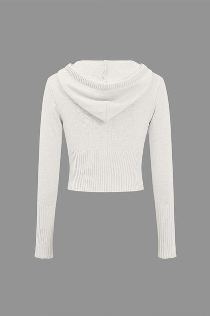 Ava | Strick-Set mit Kapuzenjacke & Schlaghose