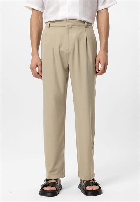 Vincent | Hochtaillierte Herren-Hose Beige