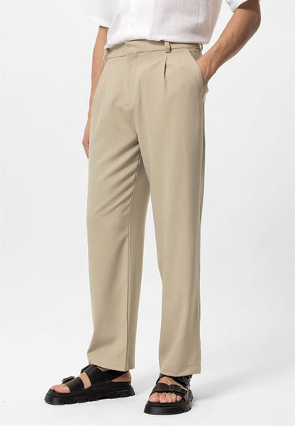 Vincent | Hochtaillierte Herren-Hose Beige