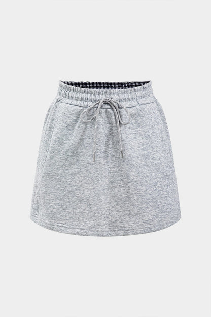 Elsa | Zweiteiliges Sweat-Set mit karierten Details