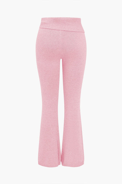 Ava | Strick-Set mit Kapuzenjacke & Schlaghose