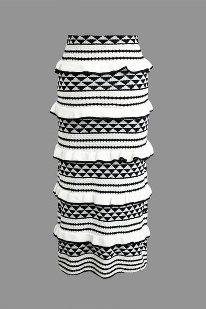 Sandy | Strick-Zweiteiler mit Häkel-Bikini & Rüschenrock