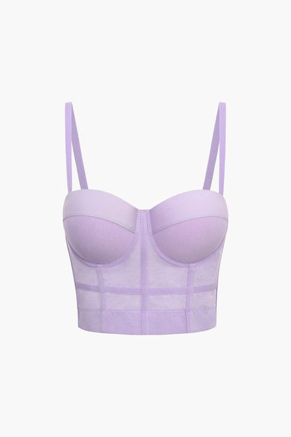 Ida | Figurbetontes Bustier-Top mit Bügel-Cups und transparenter Mesh-Struktur