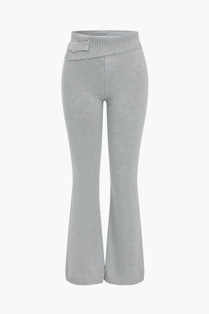 Ava | Strick-Set mit Kapuzenjacke & Schlaghose