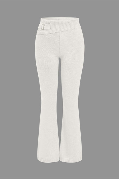 Ava | Strick-Set mit Kapuzenjacke & Schlaghose