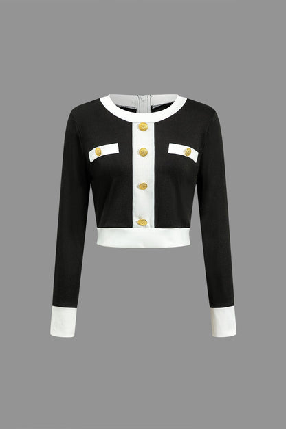 Karina | Elegantes Zweiteiler-Set mit Button-Detail & Minirock