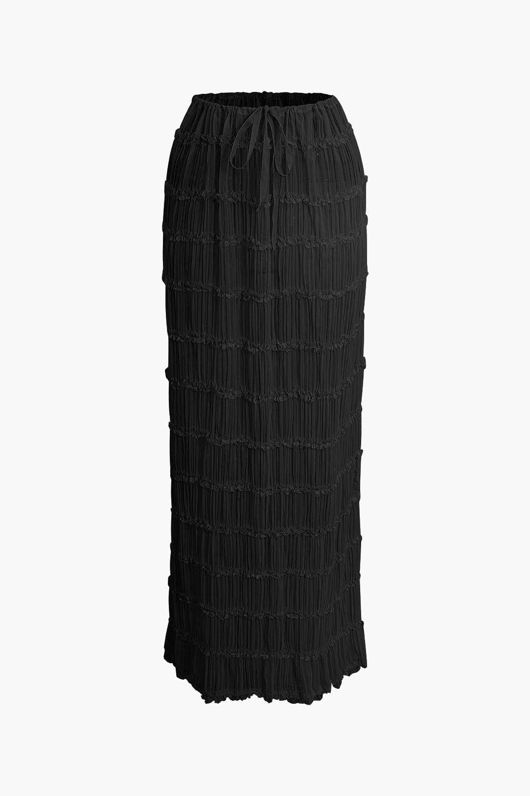 Elise | Romantisches Zweiteiler-Set mit Plissee-Top & Maxirock