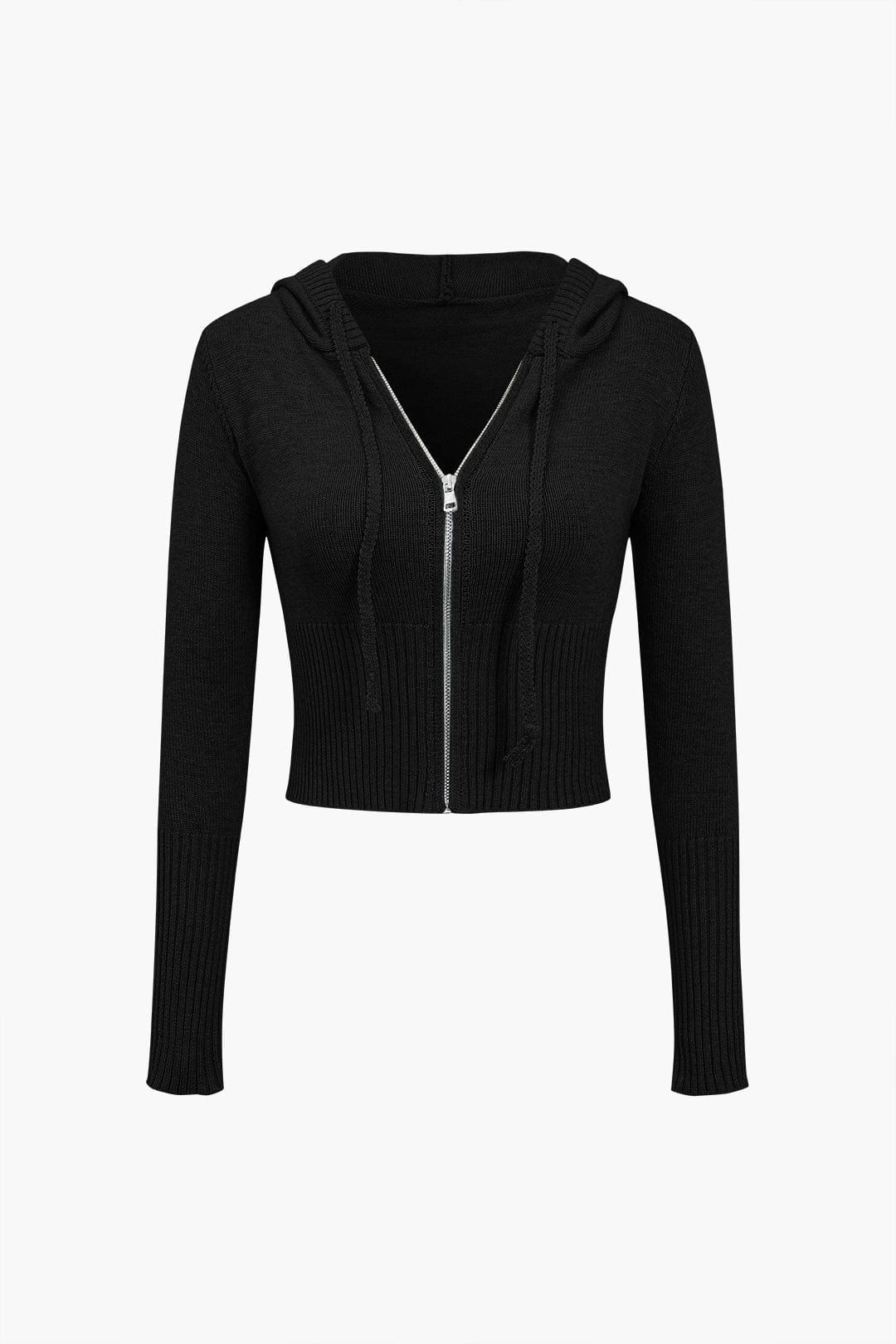 Ava | Strick-Set mit Kapuzenjacke & Schlaghose