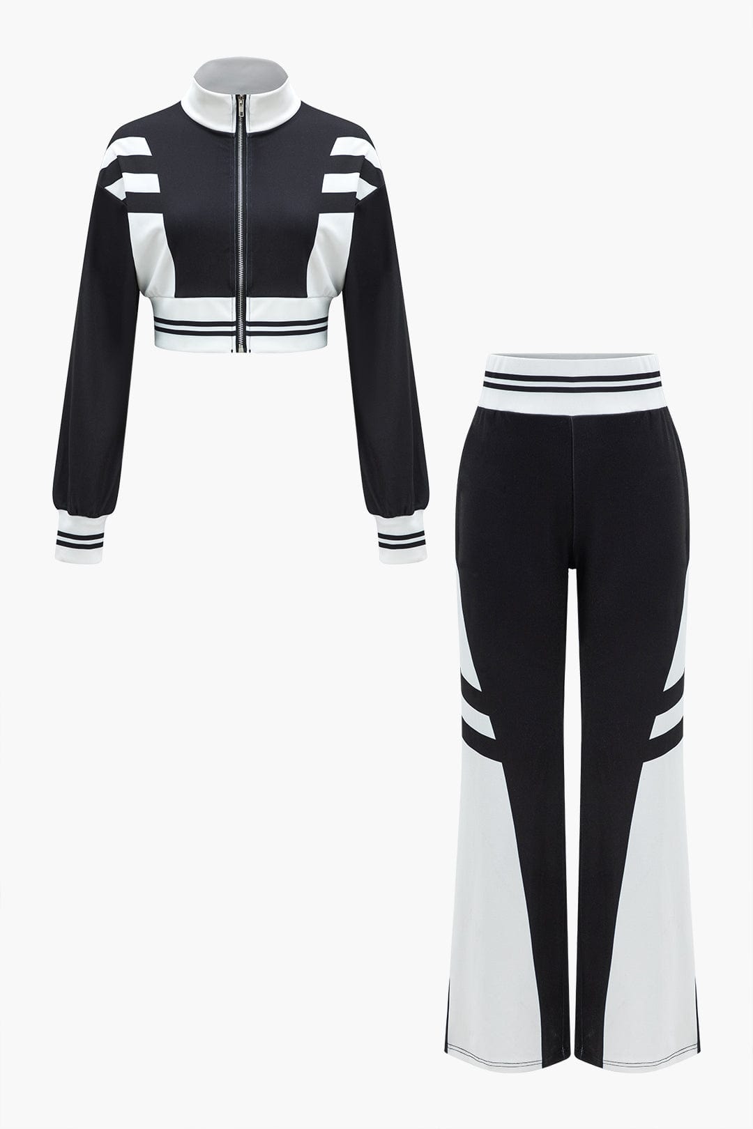 Christa | Sportliches Zweiteiler-Set mit Cropped-Jacke & weiter Hose