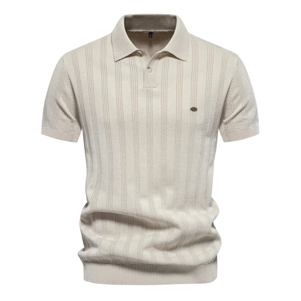 Benles | Stylish Stripe Poloshirt Gestrickt