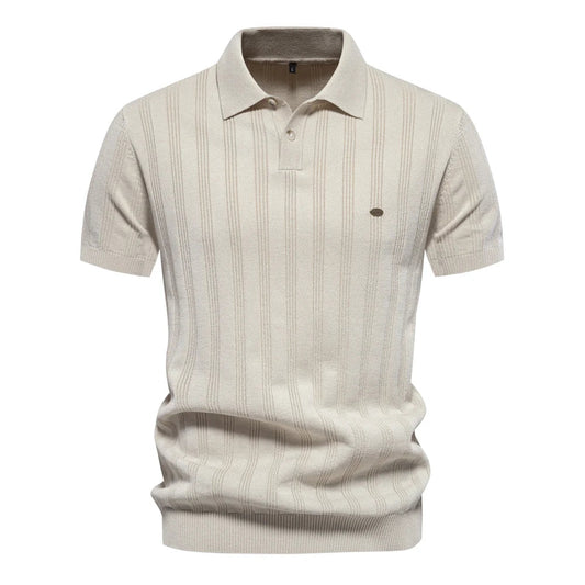 Benles | Stylish Stripe Poloshirt Gestrickt