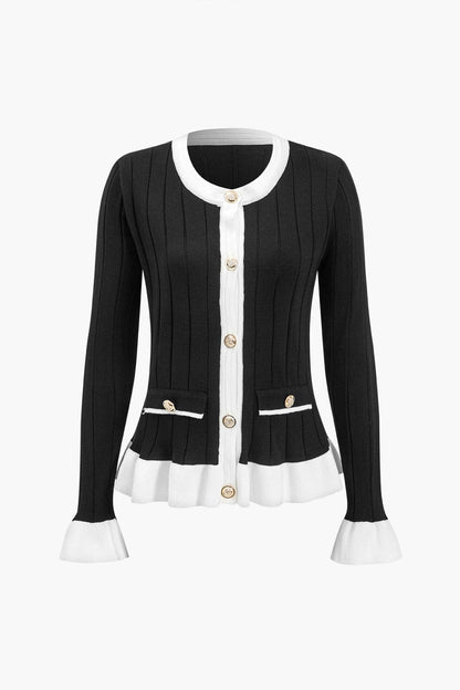 Liliana | Elegantes Zweiteiler-Set mit Strickjacke & Wide-Leg-Hose