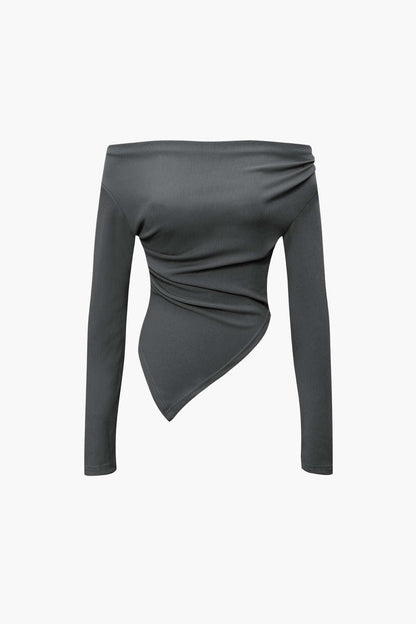 Daniela | Elegantes Zweiteiler-Set mit Asymmetrischem Oberteil & Weiten Hosen