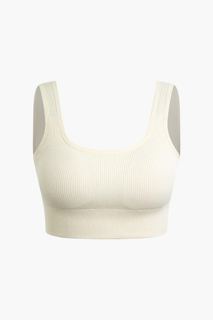 Elaine | Nahtloses Sport-Set mit Crop-Top & Yoga-Shorts