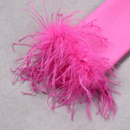 Sofia | Elegantes Minikleid mit Federdetails