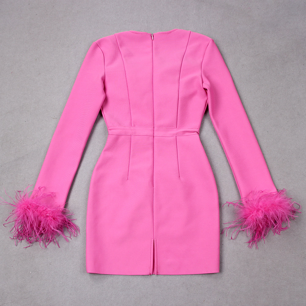 Sofia | Elegantes Minikleid mit Federdetails