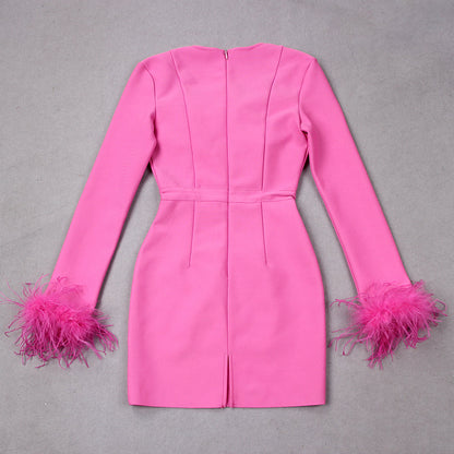 Sofia | Elegantes Minikleid mit Federdetails