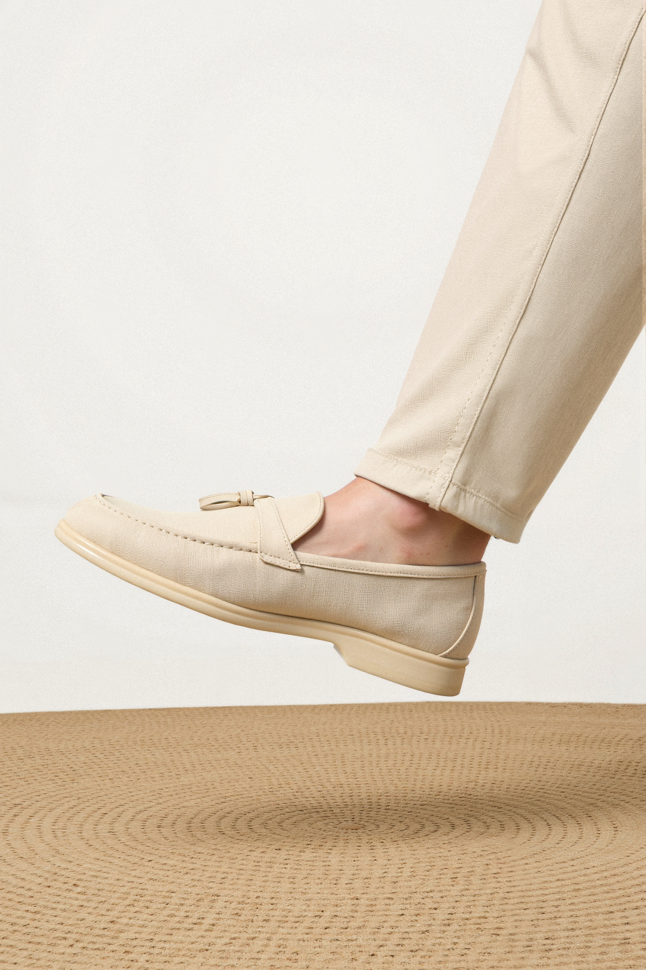 Beige Loafer mit Quasten – Eleganz und Komfort