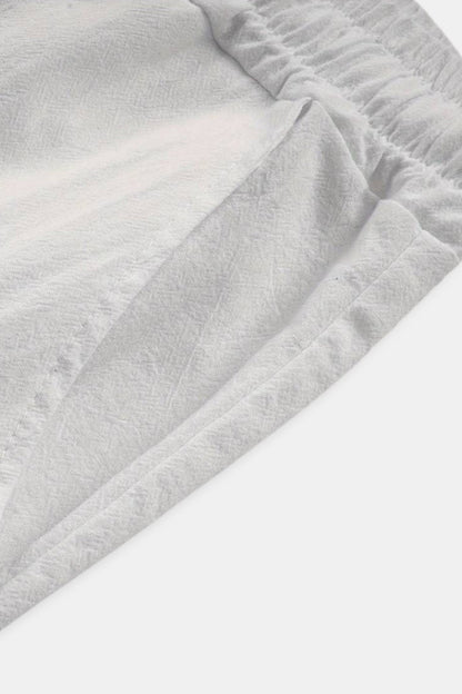 Herren-Loungebundhose in Weiß – Komfort trifft Minimalismus