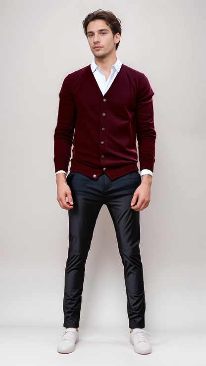 Stefan | Comfort Herren Strickjacke