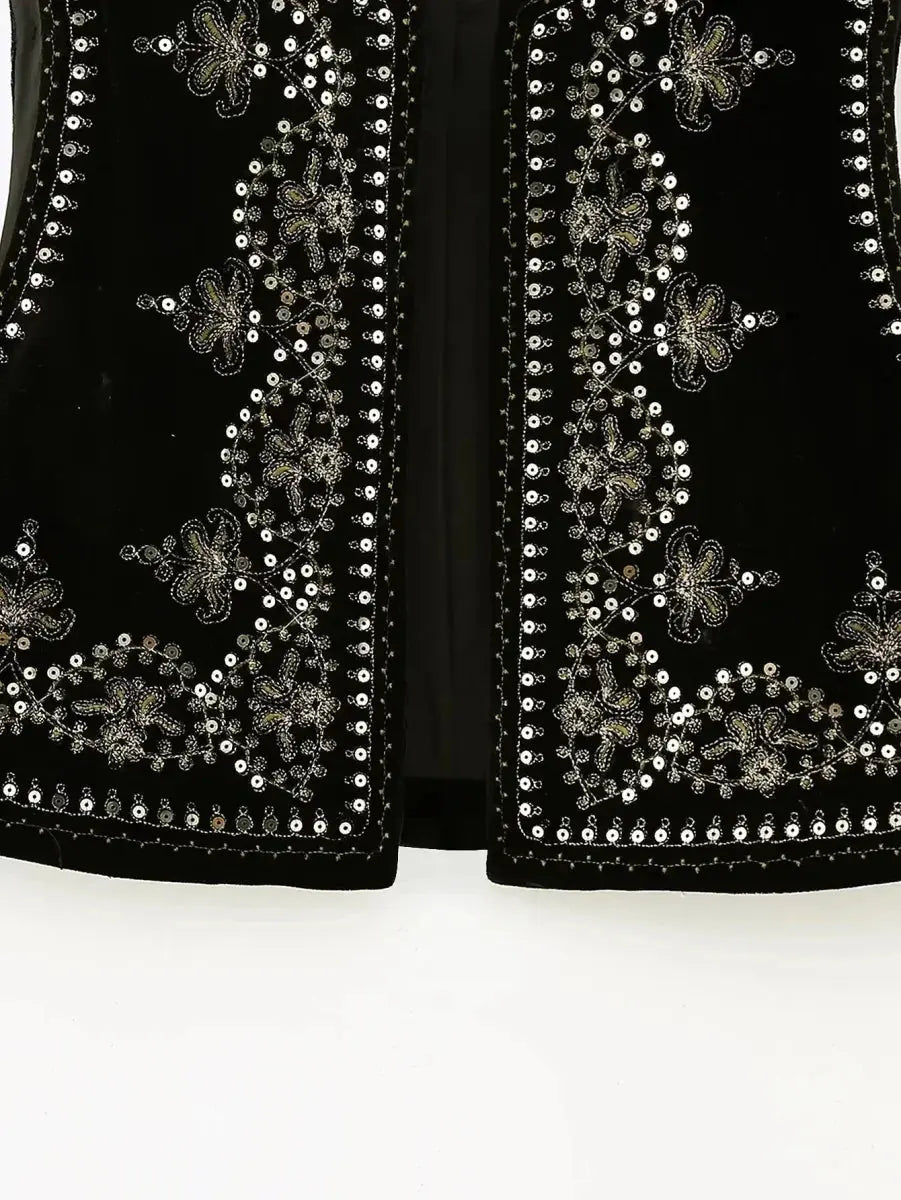 Celina | Bestickte Samtweste