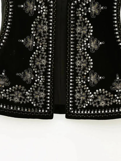 Celina | Bestickte Samtweste